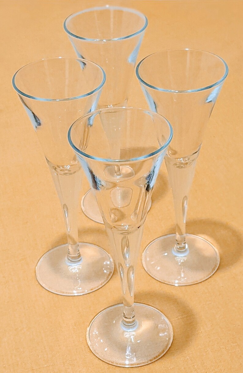 Vintage Aquavit Shot Glasses Set of Four Long Stem Shot Etsy
