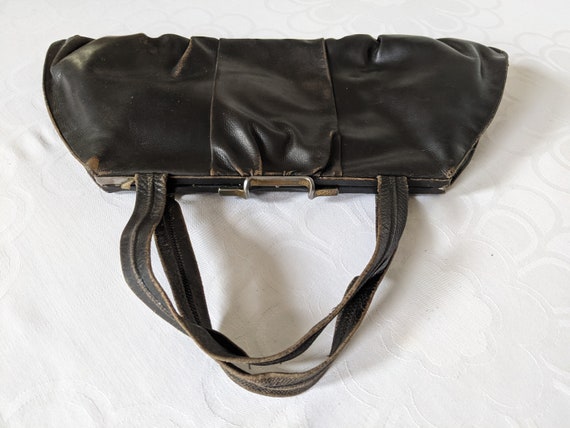 Vintage Tarkor Black Leather Handbag and Change P… - image 9