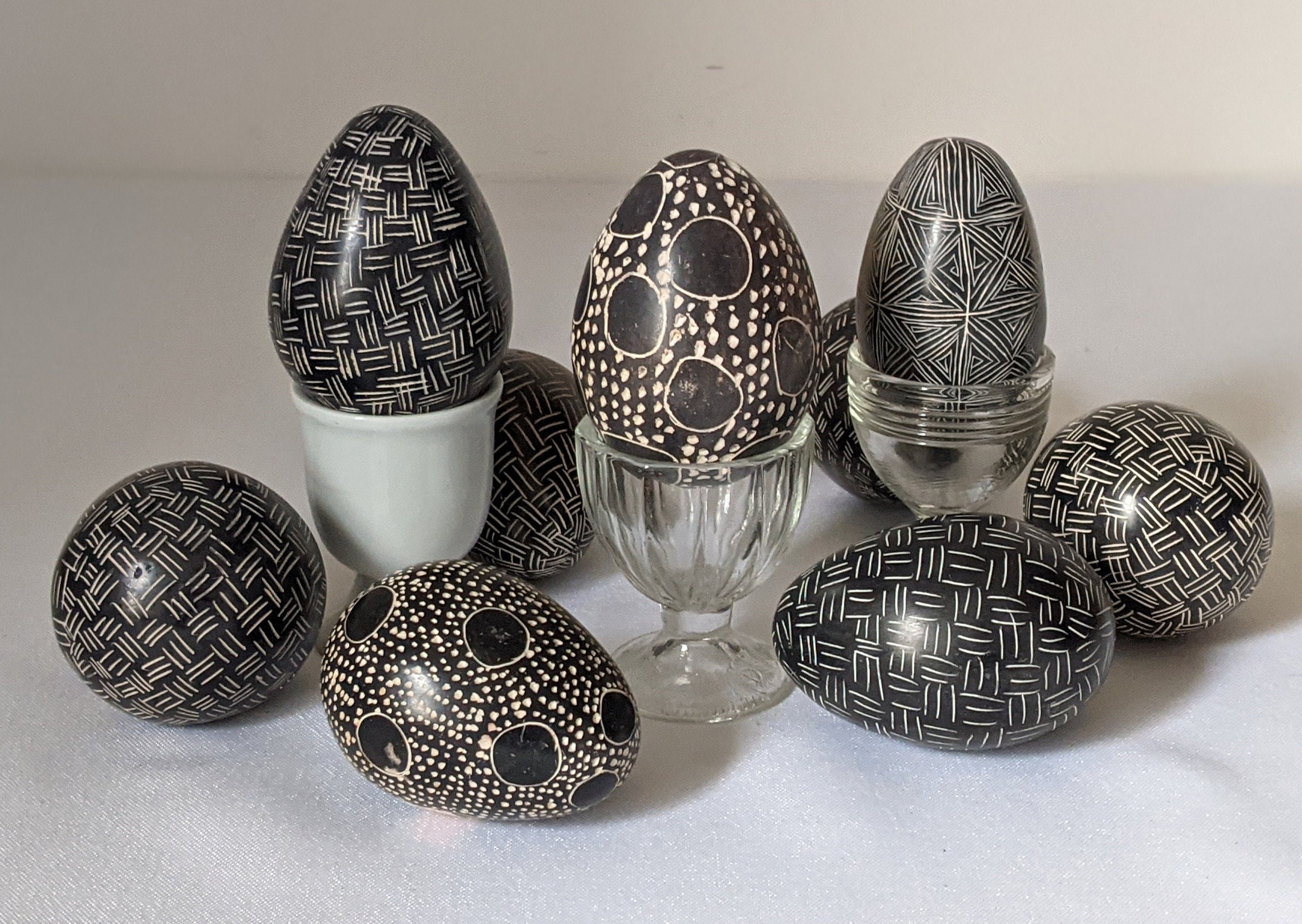 Vintage Kenya Besmo Hand Carved Stone Egg African Egg Etsy