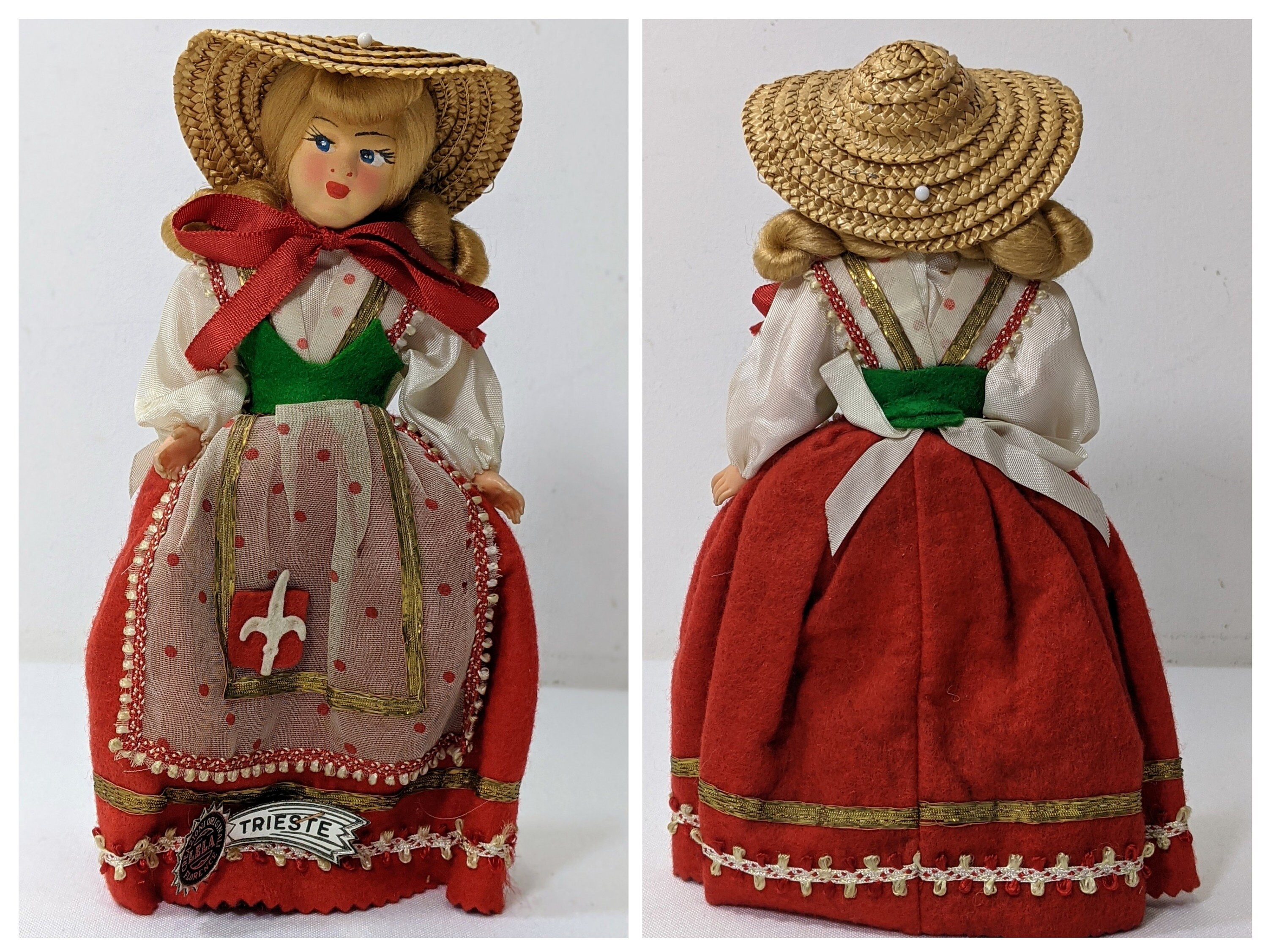 Italian Souvenir Doll, Lela Florence Traditional Dress, Vintage