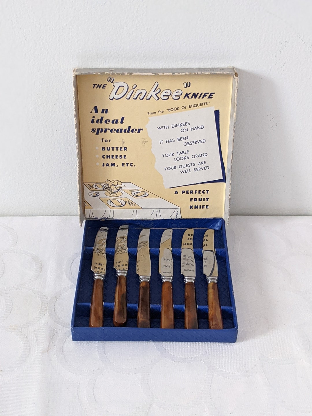 Mid Century Dinkee Knife Set, Mini Spreader Knives, Made in Canada