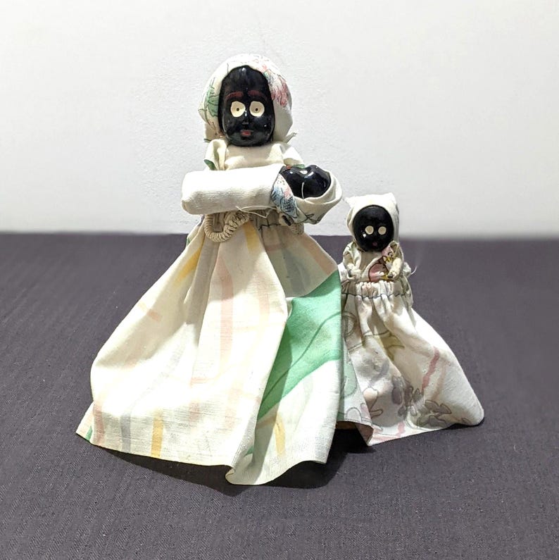 A Dominican Republic Folk Art Dolls Vintage Set Of 2 Puerto Plata a-dominican-republic-folk-art-dolls-vintage-set-of-2-puerto-plata