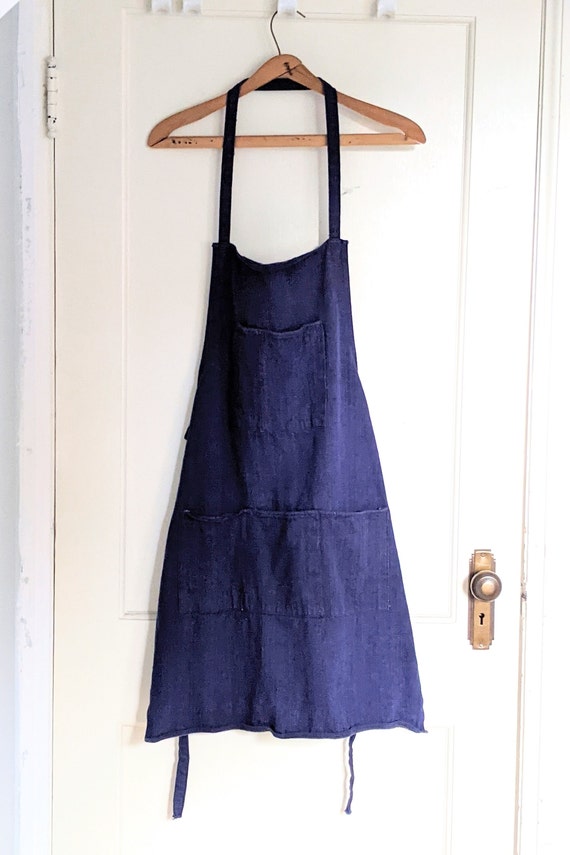 Vintage Denim Bib Apron. Vintage Demin Artists Smock. Vintage Denim Chef's  Apron. 4 Pockets - Etsy