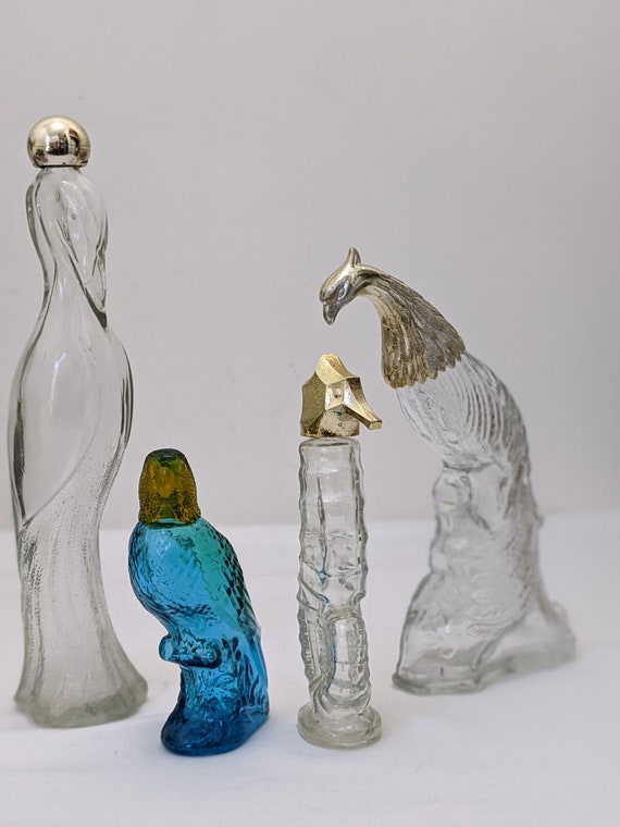 Vintage 70s Avon Birds of Paradise Perfume Bottle avon Sea Horse