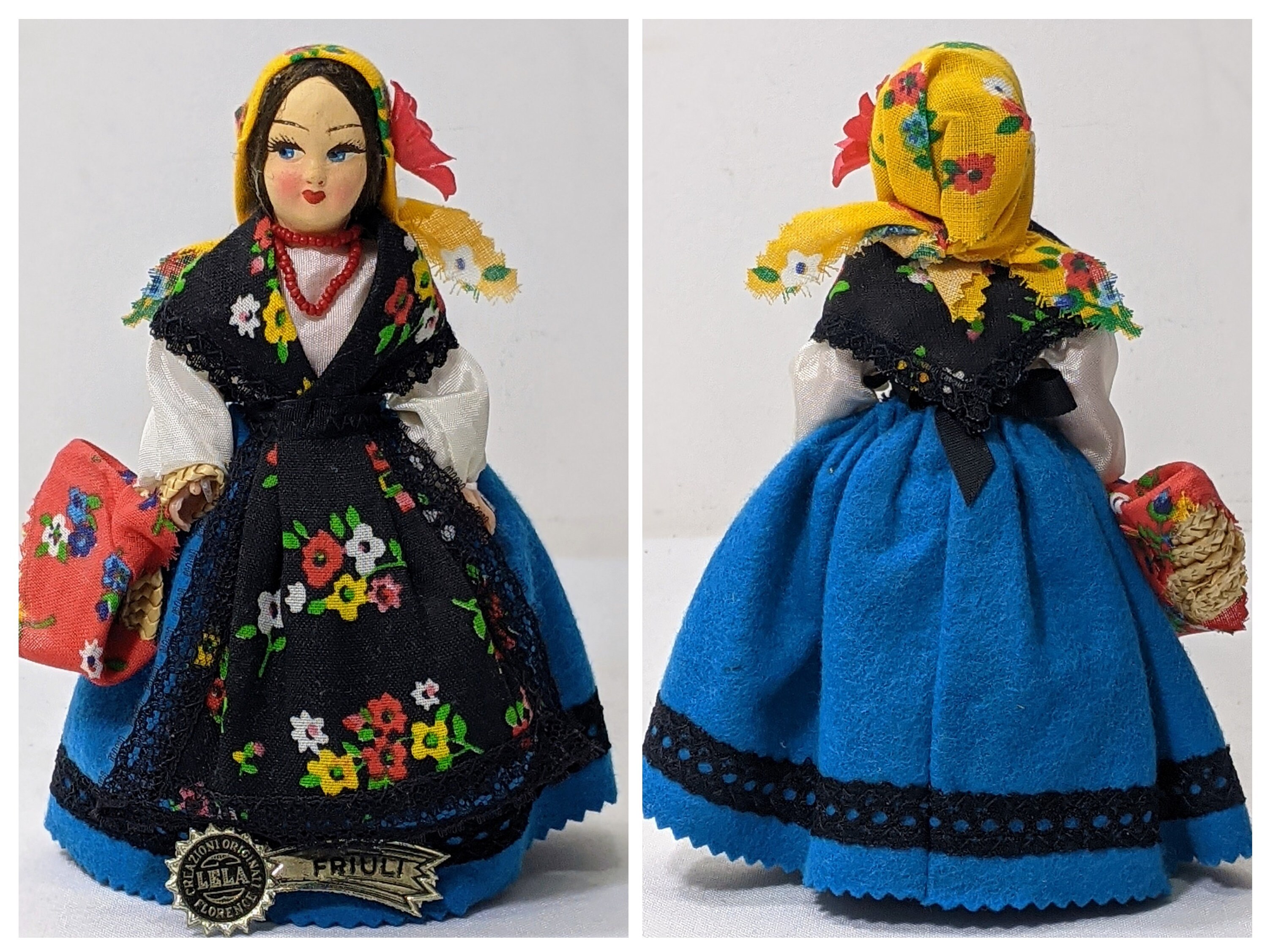 Italian Souvenir Doll, Lela Florence Traditional Dress, Vintage 