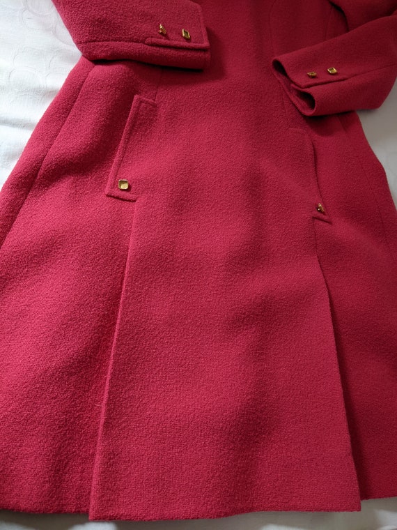 Vintage Red Virgin Wool Dress / Mayfair Garment M… - image 5
