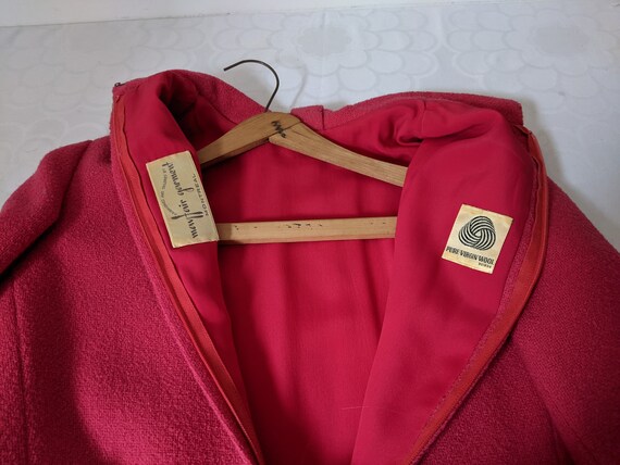 Vintage Red Virgin Wool Dress / Mayfair Garment M… - image 9