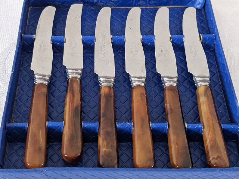 Mid Century Dinkee Knife Set Mini Spreader Knives Made in Etsy