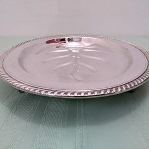 Vintage F B Rogers Footed Tree of Life Silverplate Carving Platter Vintage F B Rogers Footed Tree of Life Silverplate Carving Platter