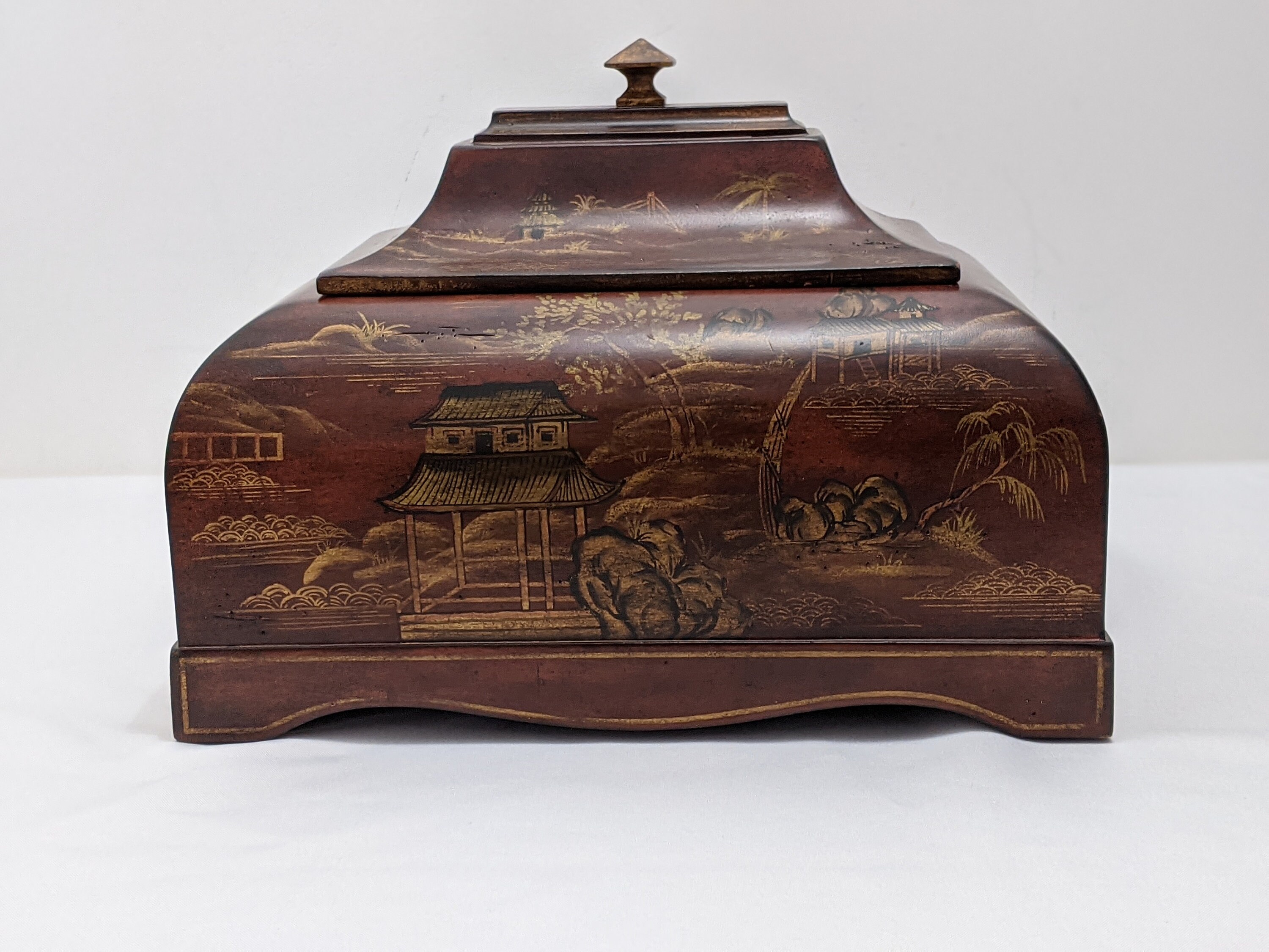 Vintage Bombay Company Chinoiserie Lidded Painted Box Chest Etsy