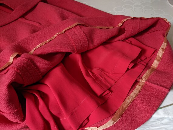 Vintage Red Virgin Wool Dress / Mayfair Garment M… - image 8