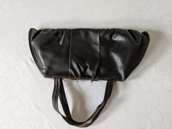 Vintage Tarkor Black Leather Handbag and Change P… - image 8