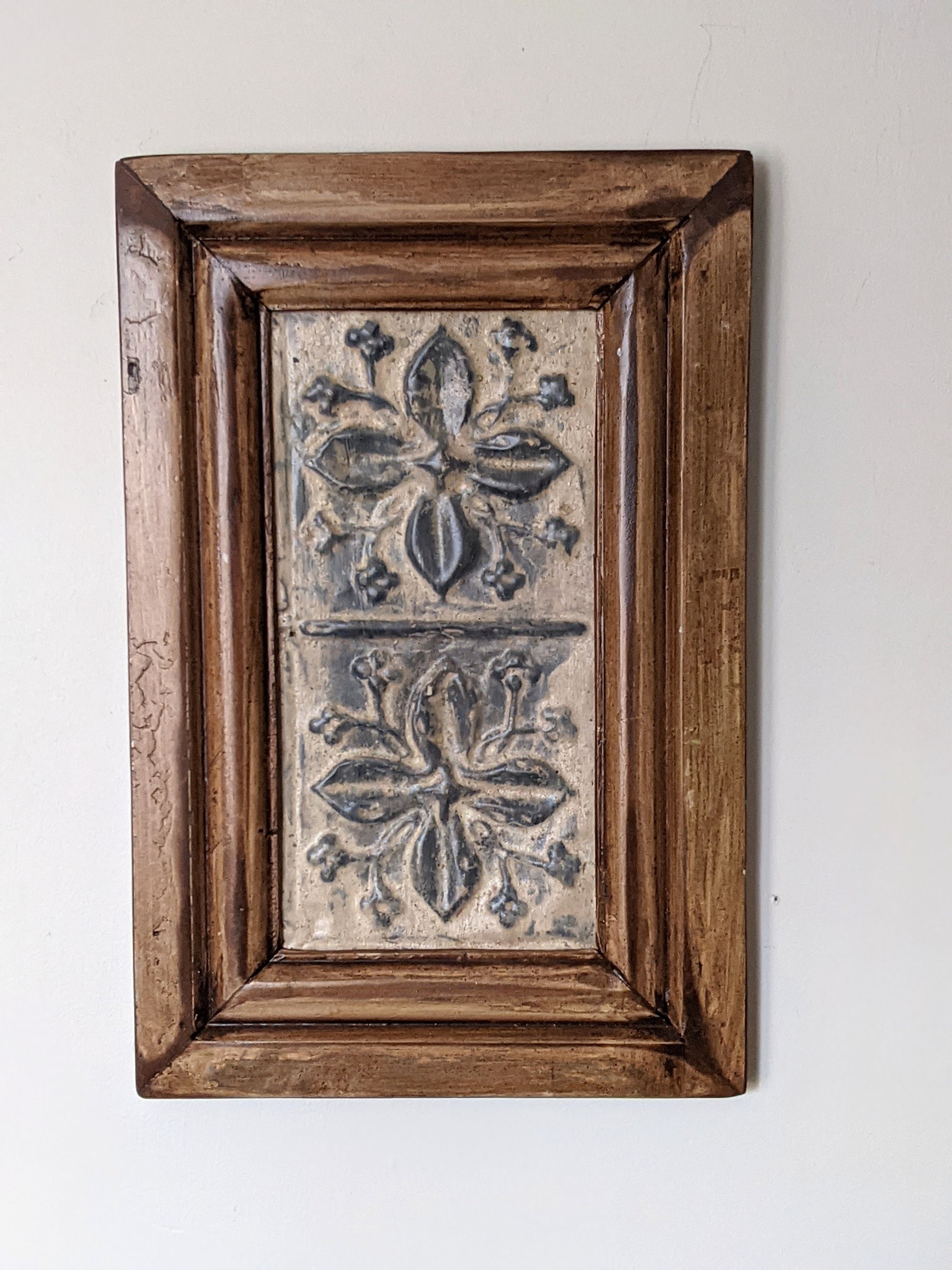 Vintage Rustic Punched Metal Vertical Wall Decor Embossed Tin Wall Art ...