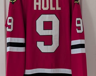 Chicago Blackhawks Jersey Bobby Hull 9 Reebok Red Mens XL Stitched NHL Hockey Vintage