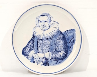 Vintage Delfts Blauw Handpainted Plate - Numbered Edition - 6.5"