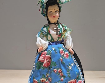 Vintage Italian Venezia Doll Gold Cross Lela Style Venice Regional Costume