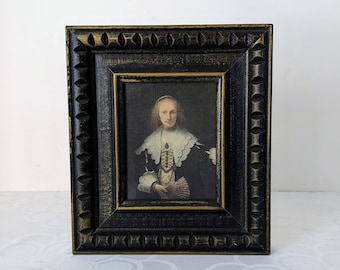 Vintage National Picture Frame and Art Co. Ltd. Framed Art Print of Agatha Bas by Rembrandt van Rijn