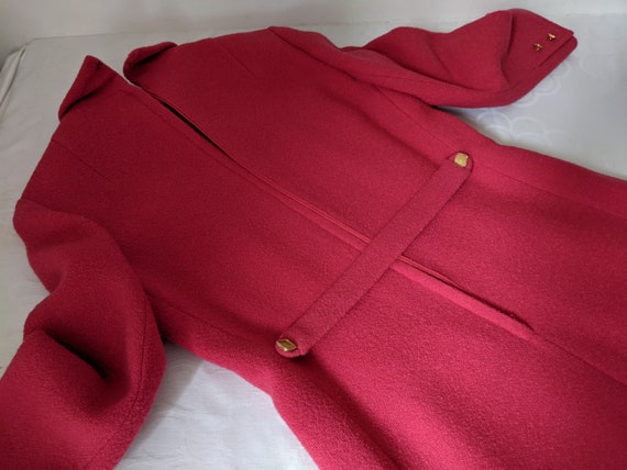 Vintage Red Virgin Wool Dress / Mayfair Garment M… - image 6