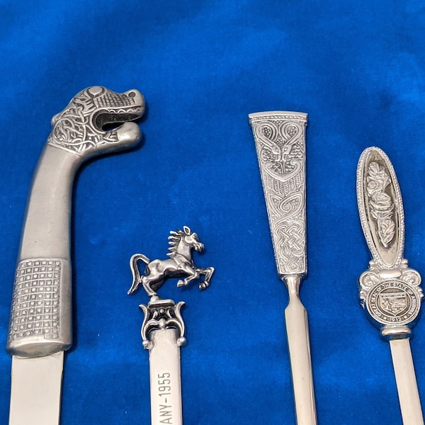 Vintage Sterling Silver and Pewter Letter Opener/Paper Knife. Four Designs to Choose From.