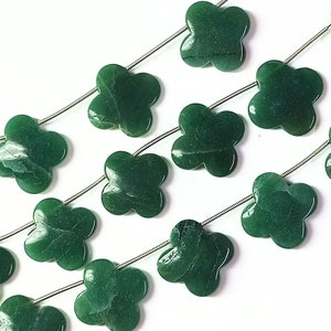 Green Jade Carved Fancy Briolette Beads, Smooth Polished, 10 Pc Strand, Size 16–17MM, Semi Precious Gems for Jewelry Making