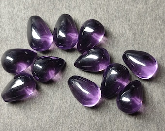 AAA Amethyst Teardrop Briolette Beads: Polished Gemstone, 8x12/10x14/12x16MM