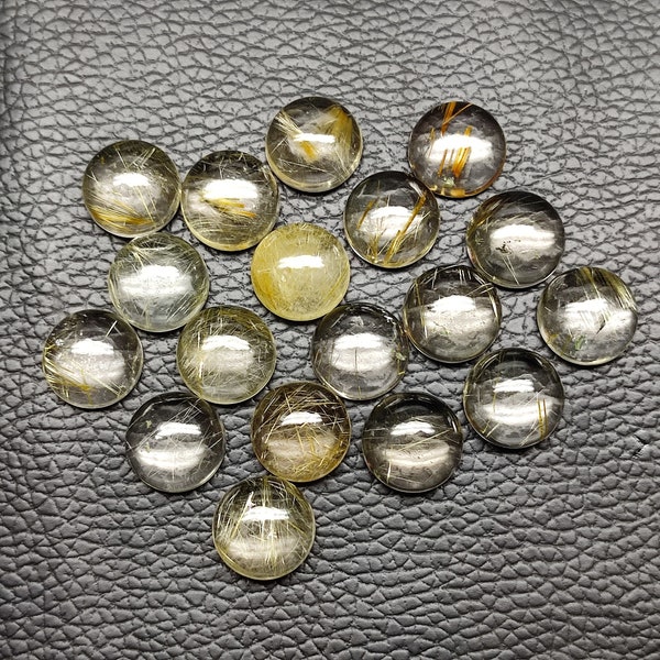 Golden Rutile cab, 6 mm/ 8 mm/ 10mm , smooth cabochon. tiny gems, Tiny Cab, Superb gems for Jewellery