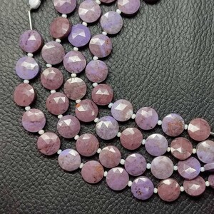 Lavender Jasper Faceted Round Coin Shape beads, Round faceted beads, Size 6/8/10/12/14MM, 8" Strand , Super Quality gems for jewelry making