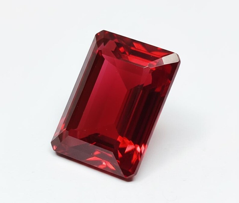 Red Hydrostone Red Hydro Cutstone Gemstone : Rectangle Cutstone for Jewelry Making ...
