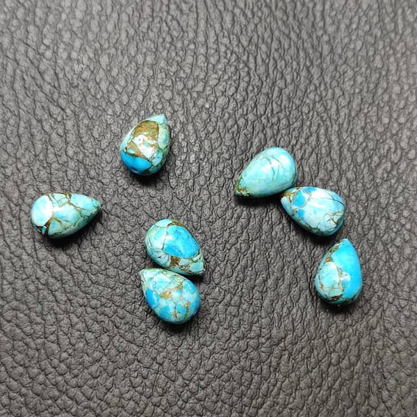 AAA Grade Copper Turquoise Smooth Polished Teardrop Briolette Beads, Size 8x12/10x14/12x16MM, Super Quality Gems for Jewelry/Wholesale Price
