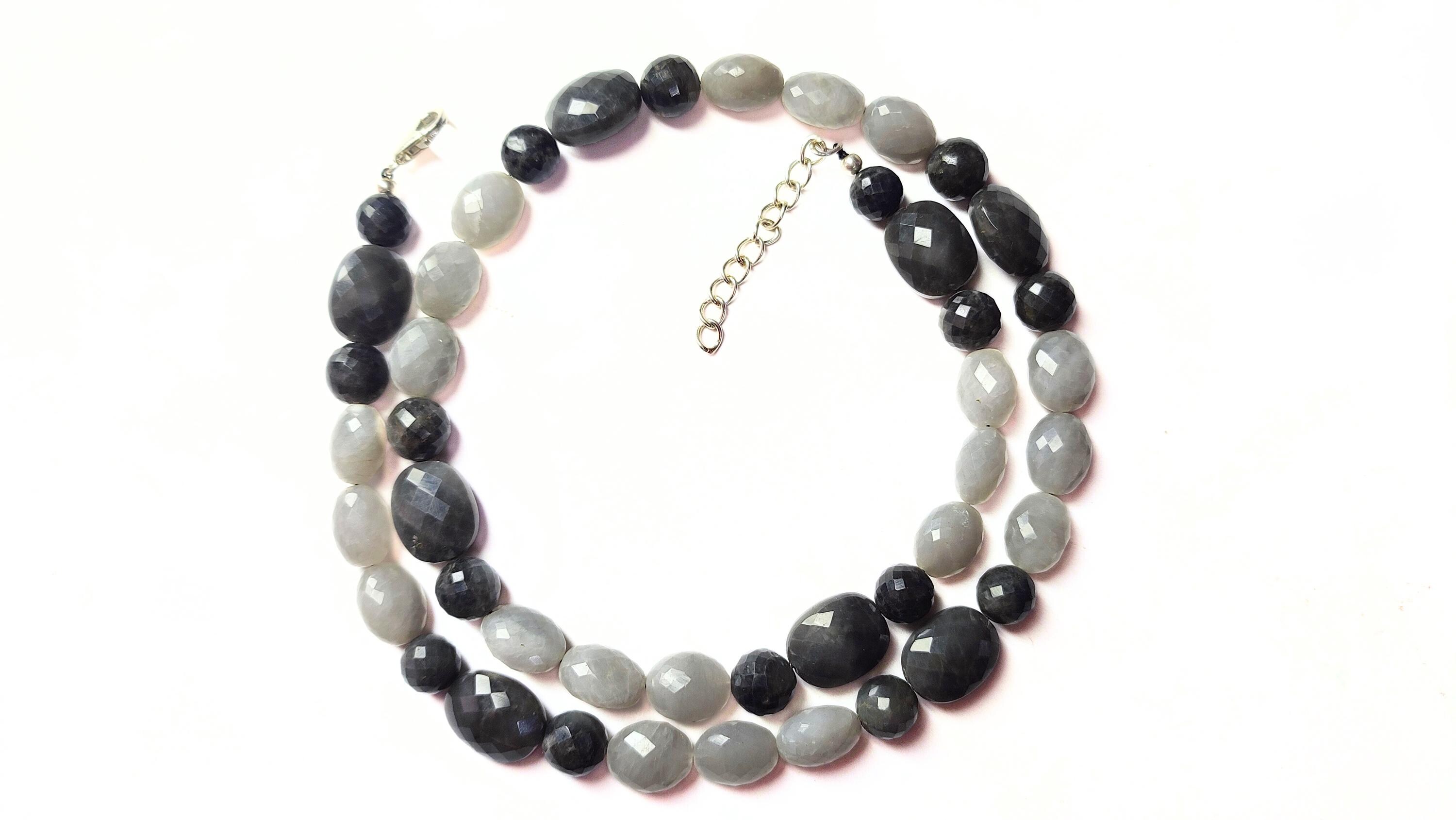 Perles rondelles de quartz multicolores : collier de pierres