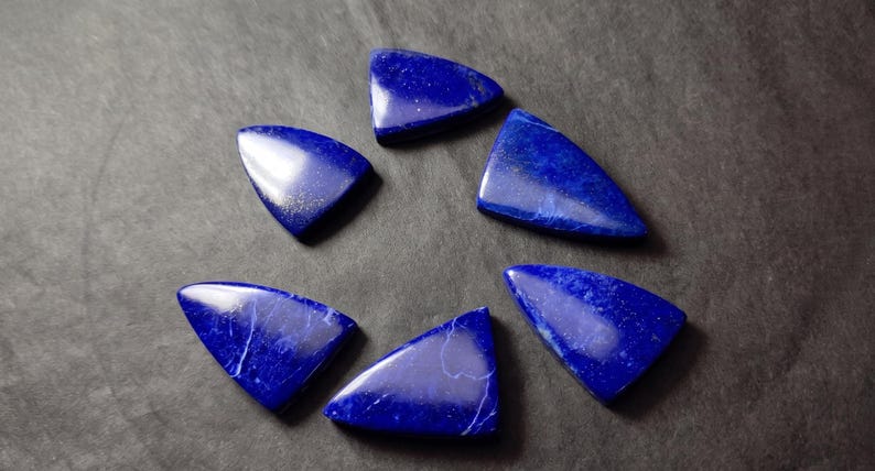 Lapis Lazuli Triangle/fancy Shape Gemstones: Smooth Polished Cabochon 5 ...