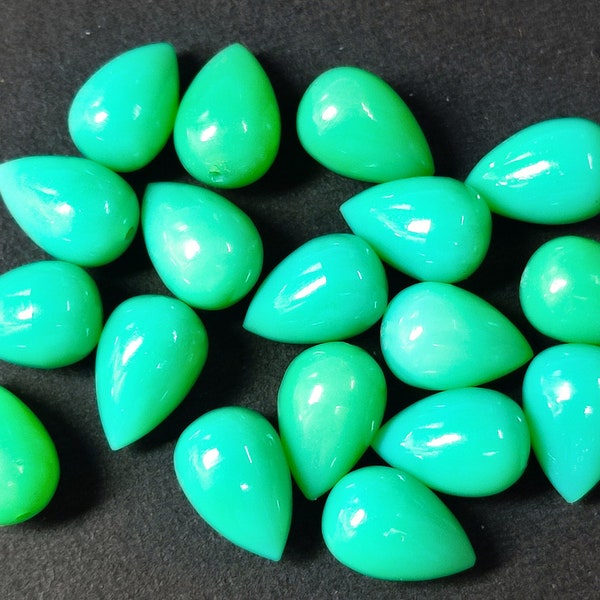 AAA Grade Chrysoprase Smooth Polished Teardrop Briolette Beads, Size 8x12/10x14/12x16 mm, Super Quality Gems for Jewelry Making, Wholesale