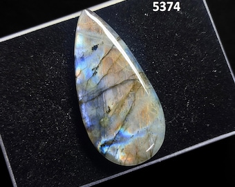 Natural Labradorite Cabochon: Polished Gemstone Jewelry Making