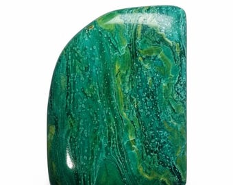 Green Agate Polished Cabochon: Fancy Shape Gemstone for Jewelry Making (32x41MM)