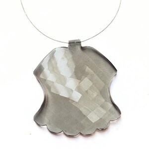 Smoky Quartz Carved Fancy Shape Faceted Gemstoe, Size 42x48MM, Semi Precious Gems for Jewelry Making