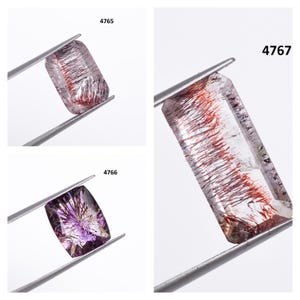 Super Seven Faceted Quartz, Lepidocrocite, Rectangle Shape, Loose Gemstone, Semi Precious Gems for Jewelry Making
