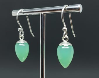 Orecchini A Goccia In Labradorite Naturale E Argento 925 – Cerchio 12mm