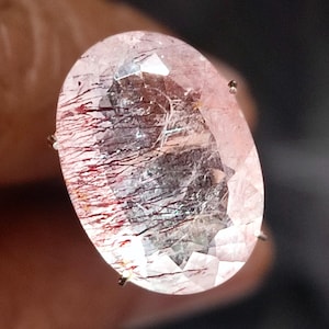Lepidocrocite, Super Seven Quartz, Oval Shape Cutstone Gemstone, Size 12x17x6MM, Semi Precious Gemstone for Jewelry Making
