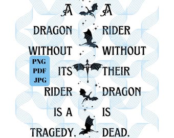 Dragons with Quote, PNG, JPEG, PDF, Instant Download, Fourth Wing, Bookish, Book Lovers, Bookstagram, Iron Flame, Onyx Storm, Empyrean