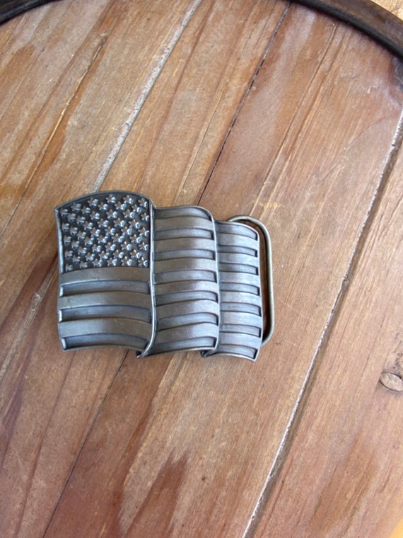 Vintage American Flag Belt Buckle