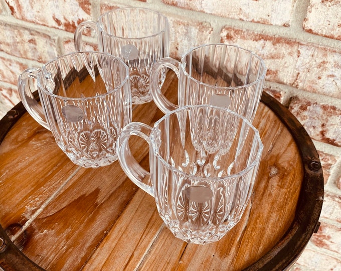 Vintage Lead Crystal Mugs Set of 4. Etsy