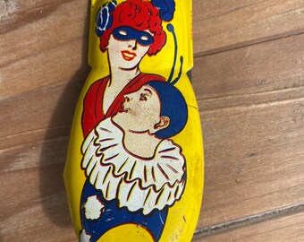 Vintage 1940s Circus Large Tin Toy CLICKER  Made In USA