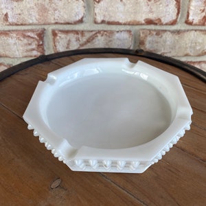 Fenton Hobnail White Milk Glass Round Trinket Dish- Ashtray