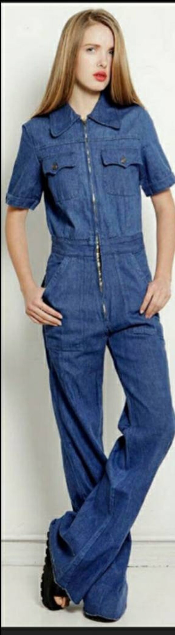 70s Denim Jumpsuit