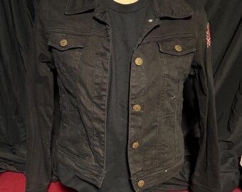 Black denim jacket