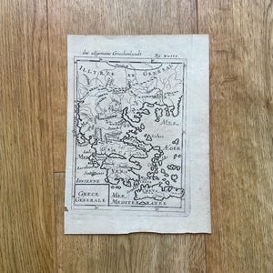 Circa 1680 - Griechenland Crete und die Kykladen Karte von Mallet Echter Antiker Kupferstich