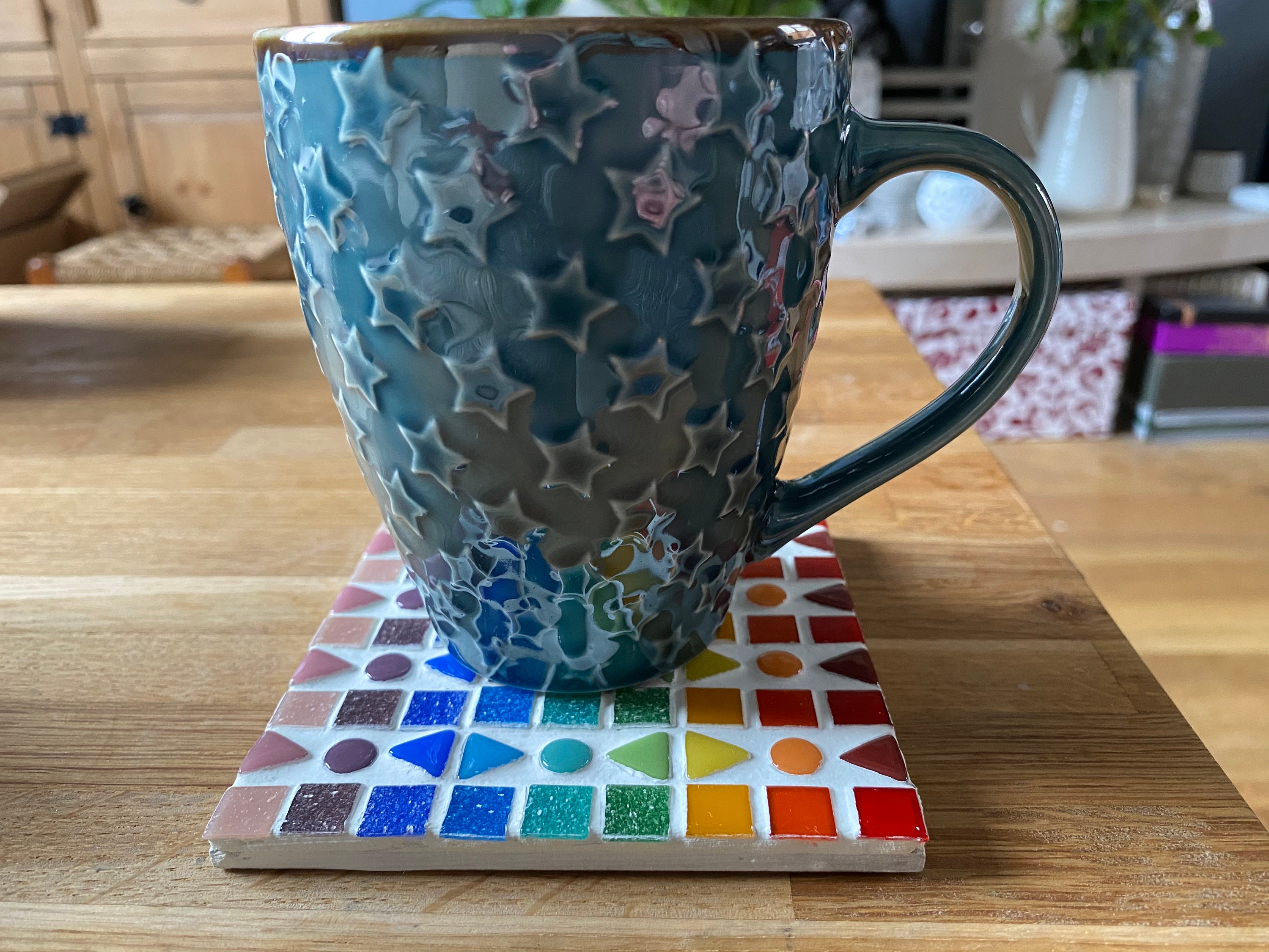 DIY Mosaic Kit Rainbow Coaster Etsy