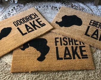 Custom Lake Door Mat, Lake House Doormat,  Lake Living, Boat House Decor, Lake Life, Lake Home, Nautical Doormat, Lake House Decor, Lake