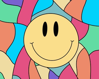 Smiley Face Print, download only