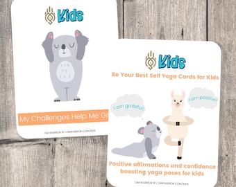 Yoga Posen Karten für Kinder: Lustige Achtsamkeitsaktivitäten (PDF Download)